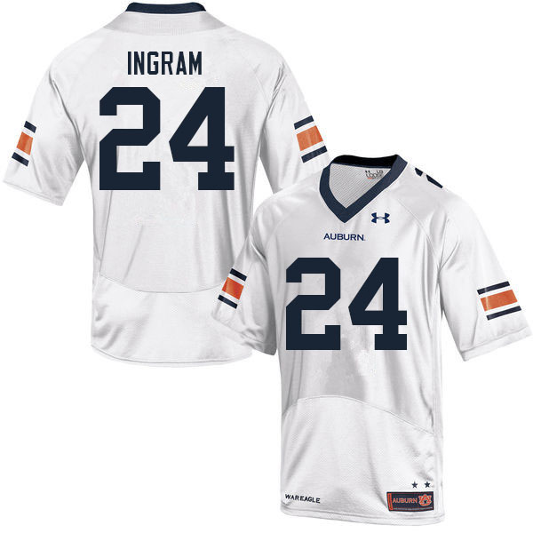 Auburn Tigers Men's Jordon Ingram #24 White Under Armour Stitched College 2021 NCAA Authentic Football Jersey KPJ1374TD